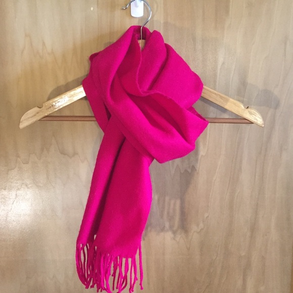 Gorgeous Electric Pink Scarf with Fringe